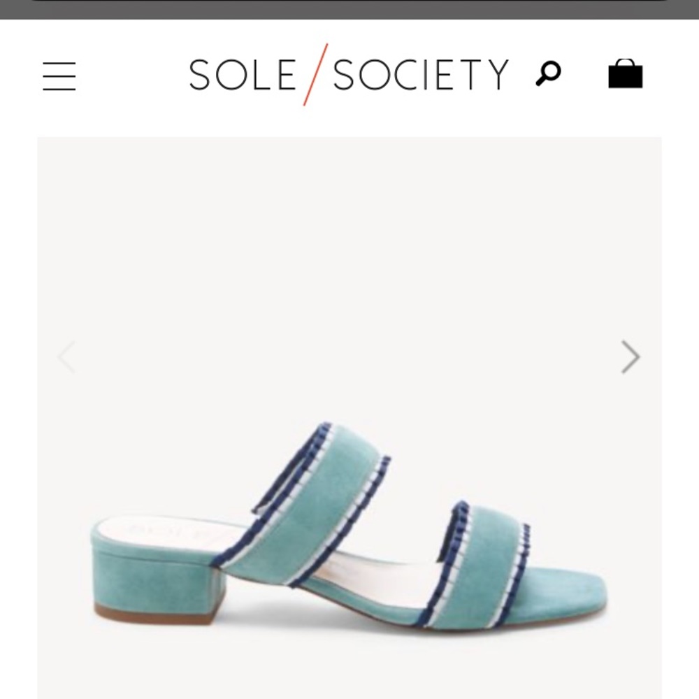 NWT Light blue sole society sandals